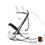 Equipe Rolled Double Bridle with Swaroski Crystals and Reins BR61-Brown
